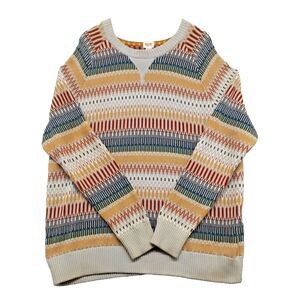 Mossimo Men Sz XXL Geometric Multicolor Striped Crew Neck Sweater 90s Grunge